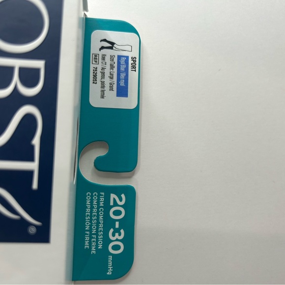 JOBST Sport Knee High 20-30 mmHg Compression Socks, Royal Blue/Grey, Large - Picture 8 of 8